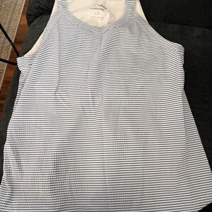 Tommy Bahama Blue and White Striped Top